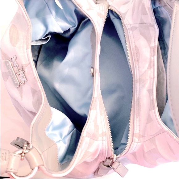 COACH SIGNATURE MONOGRAM TRIPLE COMPARTMENTS SHOULDER BAG - Picture 15 of 16